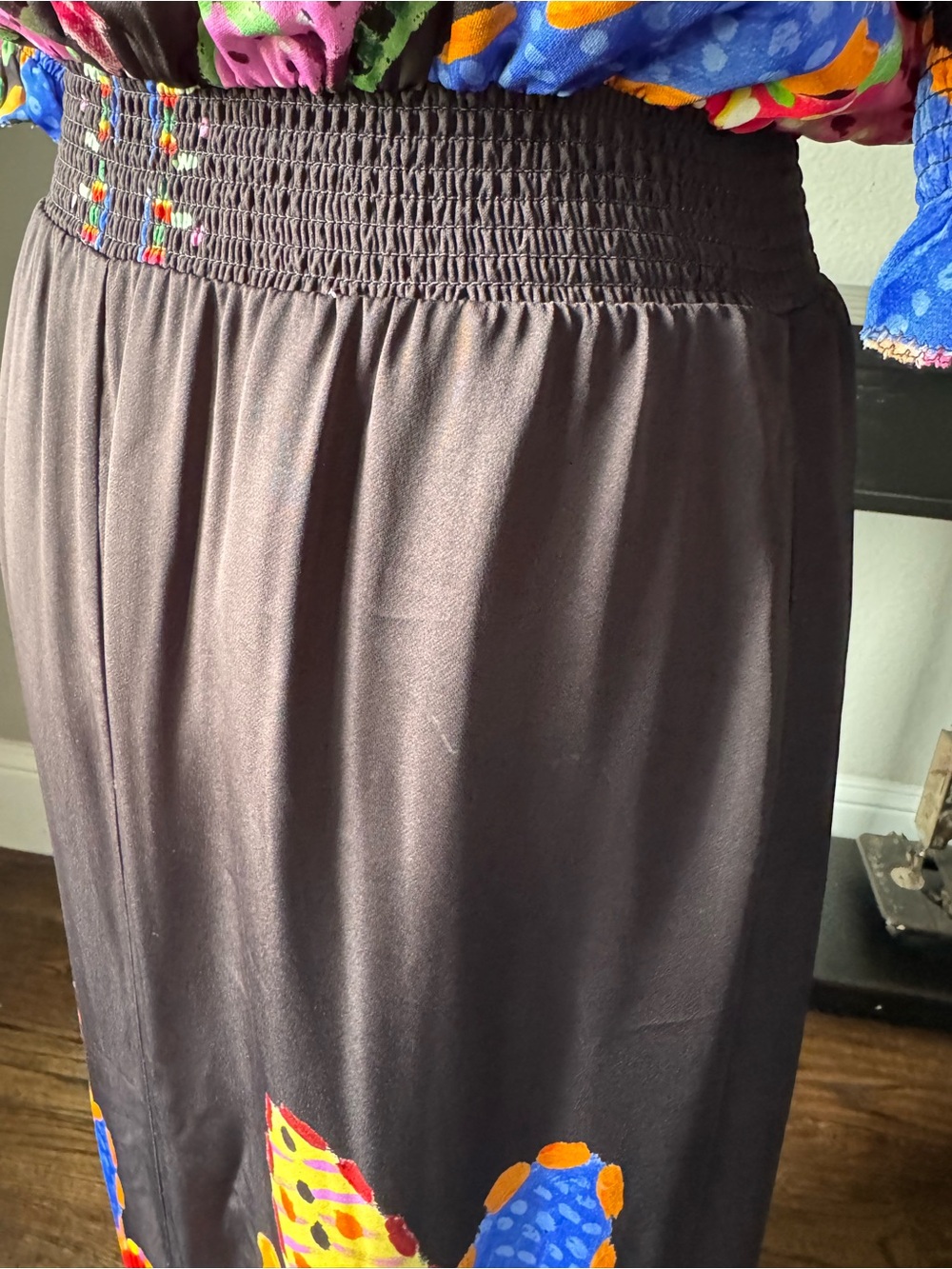 ecru Kidman Maxi Dress - Abstract Coral Reef - XS - Smocked waist - Picture 11 of 16